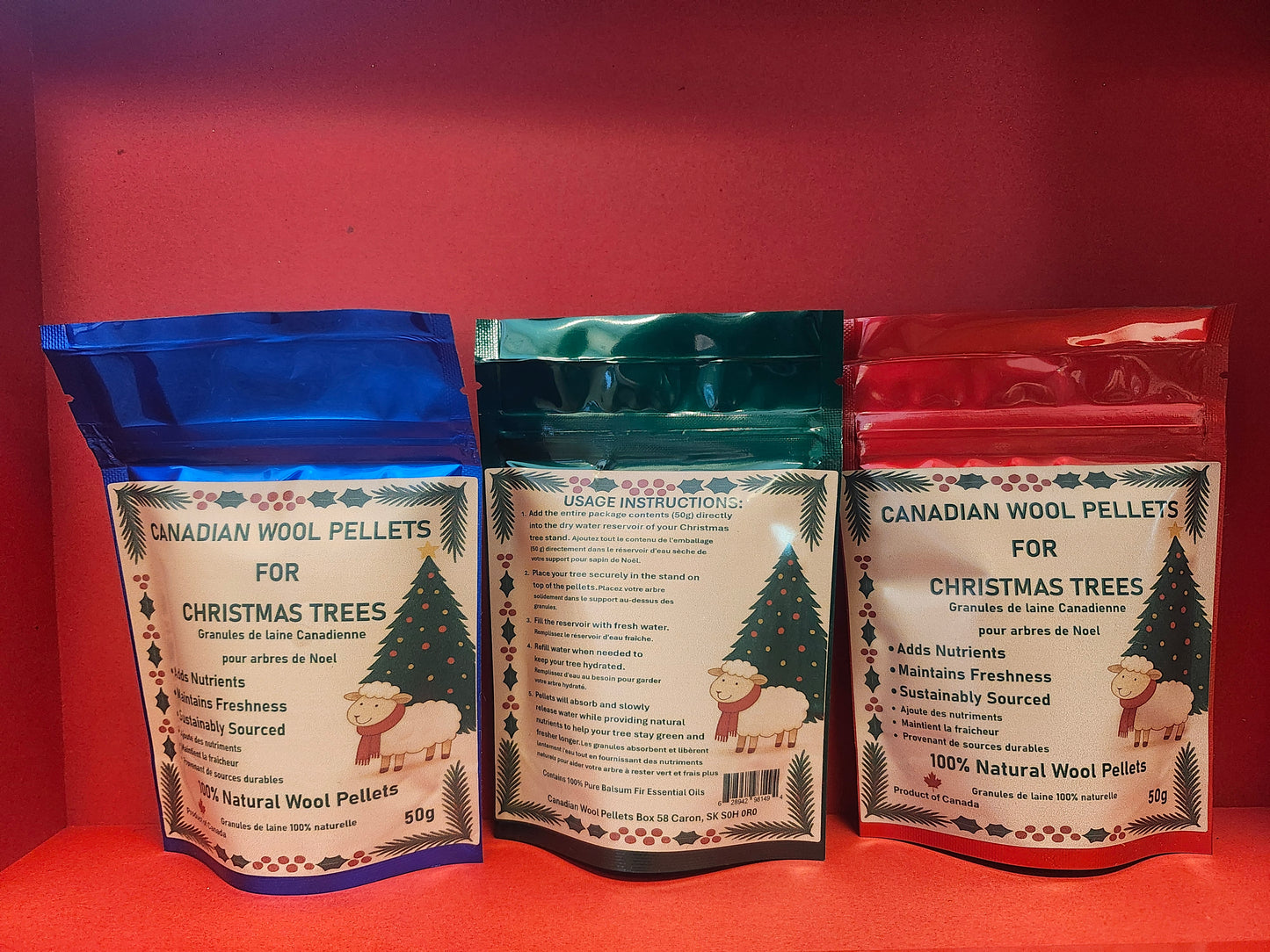 Wool Pellets Canadian for Christmas Trees 50G