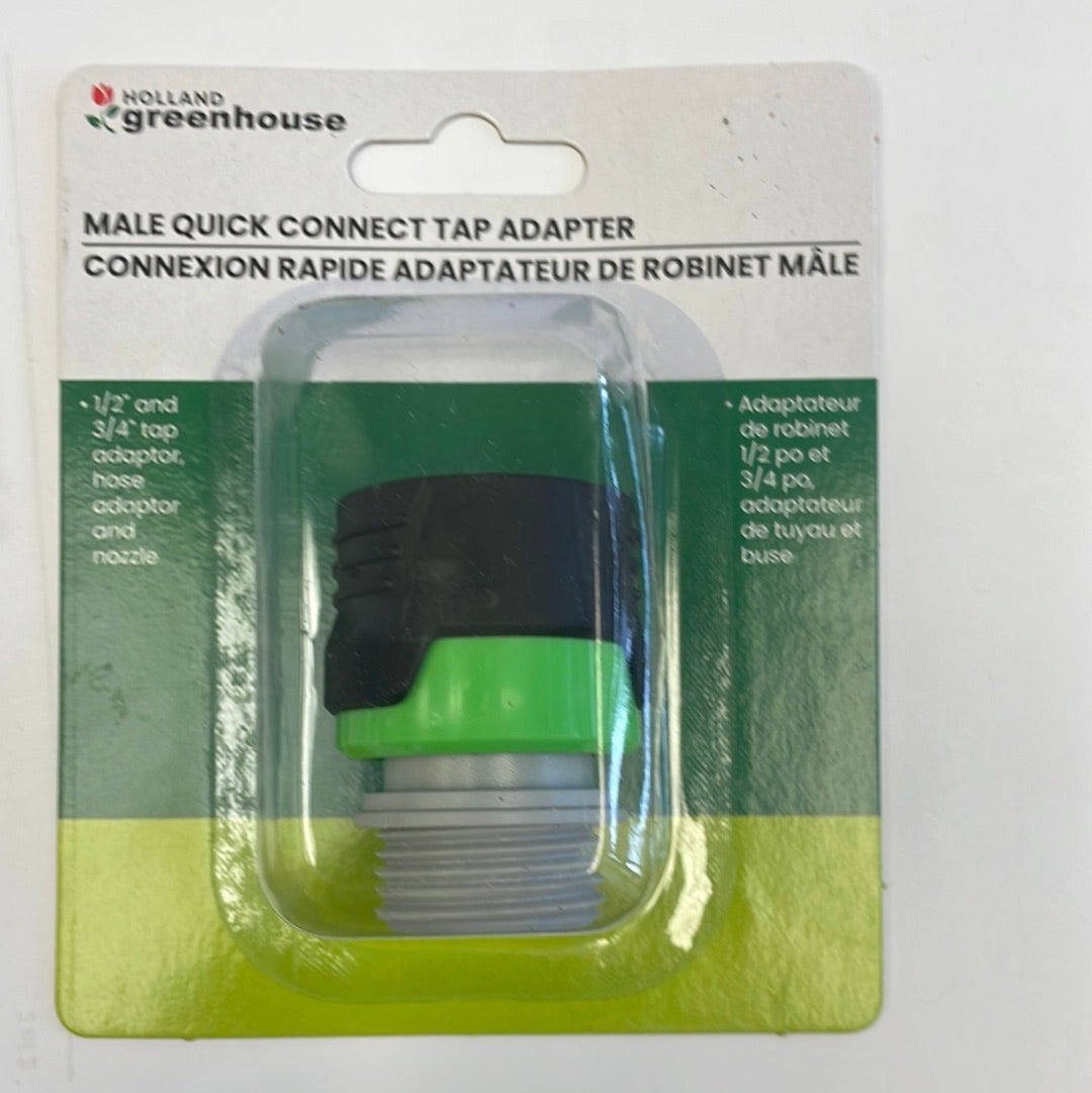 Quick Connect Male Adaptor 1/2" & 3/4"