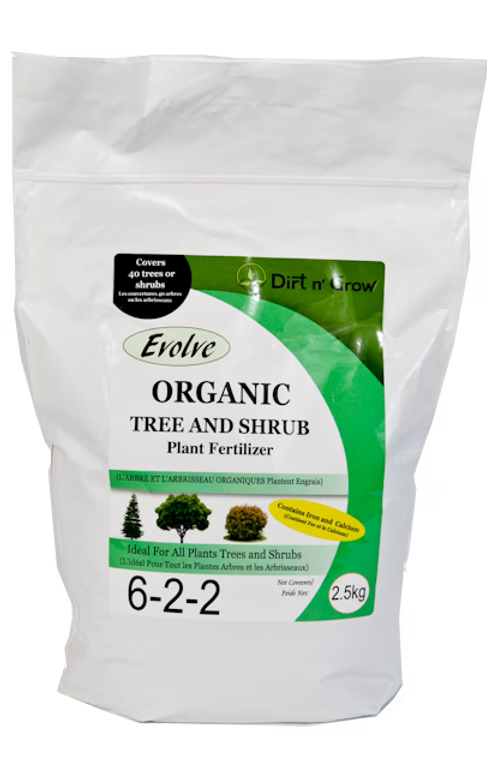 Evolve Organic Tree and Shrub 6-2-2 with 5% Calcium and 1% Iron 2.5kg