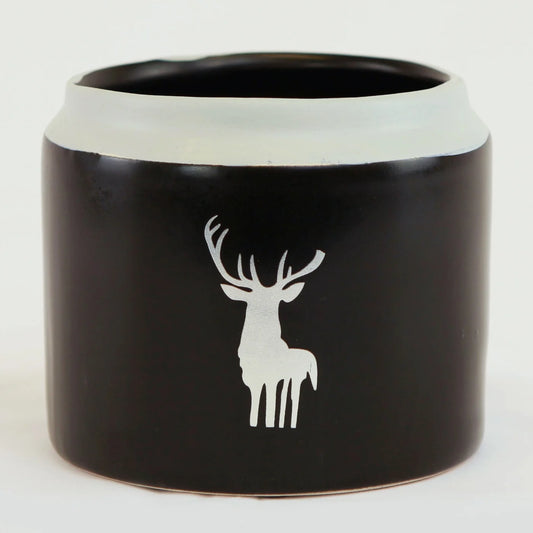 Reindeer Black 4" Pot