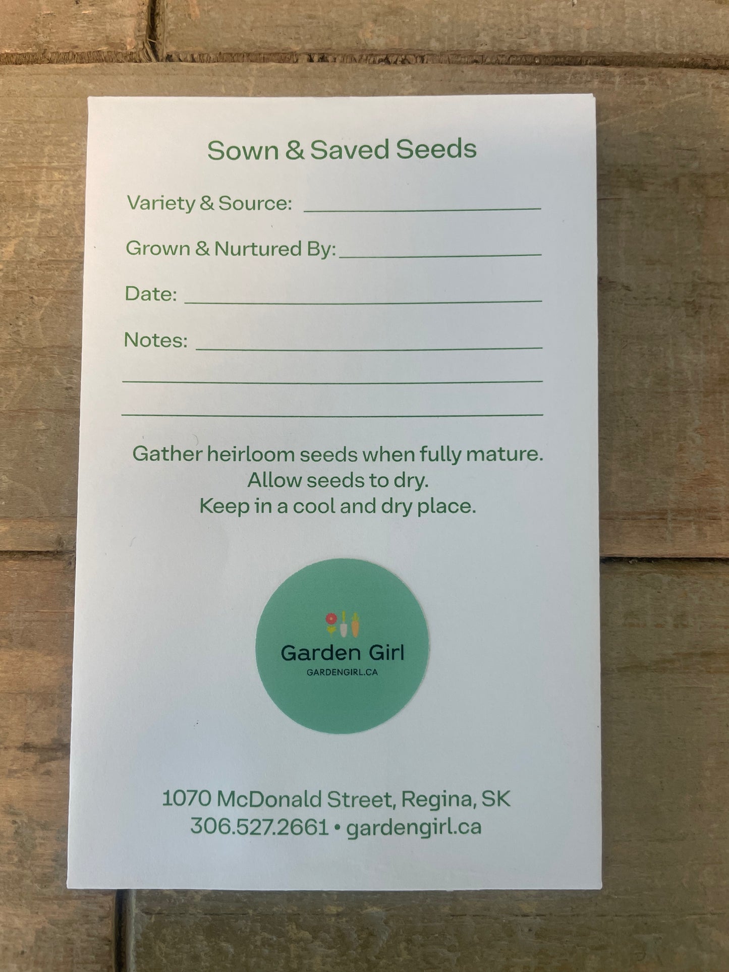 Seed Savers Sown & Saved Packets 6 Pack