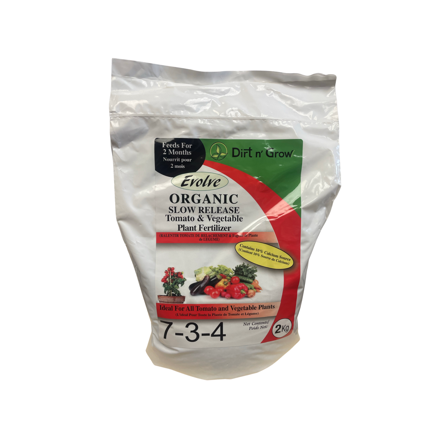 Evolve Organic Slow Release Tomato and Vegetable 7-3-4 with 10% Calcium 2kg