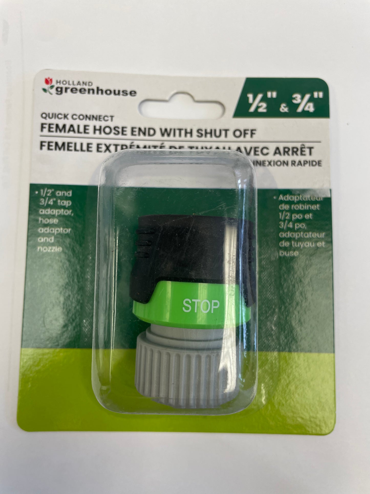 Quick Connect Female End with Shut Off 1/2” & 3/4”