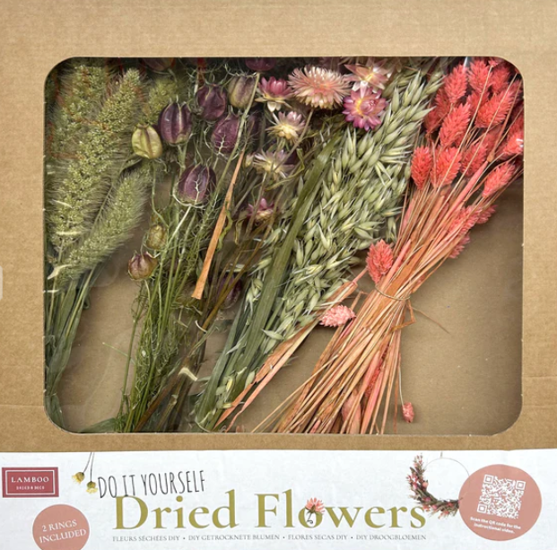 Dried Wreath DIY Kit Pink