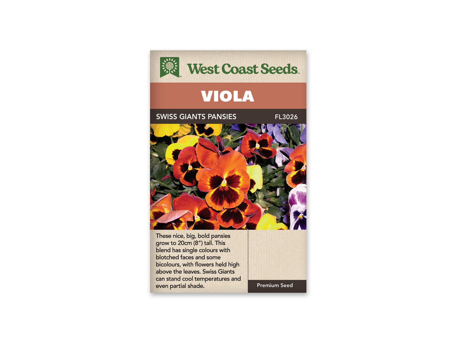 Violas Swiss Giants Mix WCS Seeds
