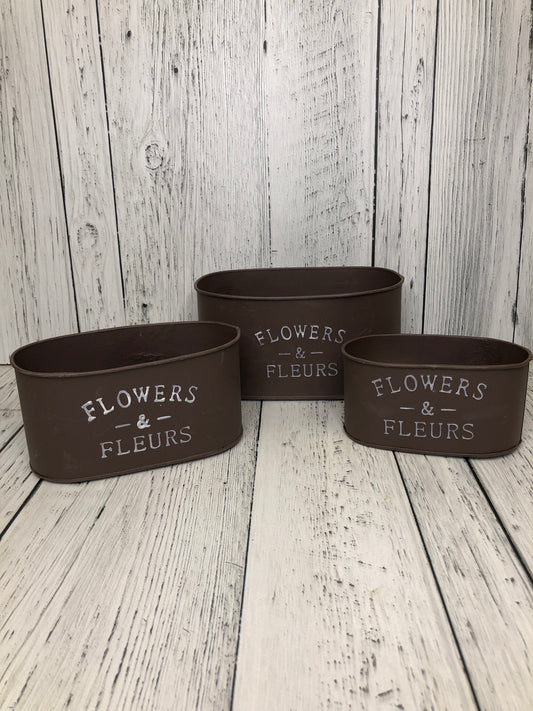 Flowers & Fleurs Trio Planter
