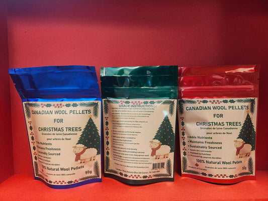 Wool Pellets Canadian for Christmas Trees 50G
