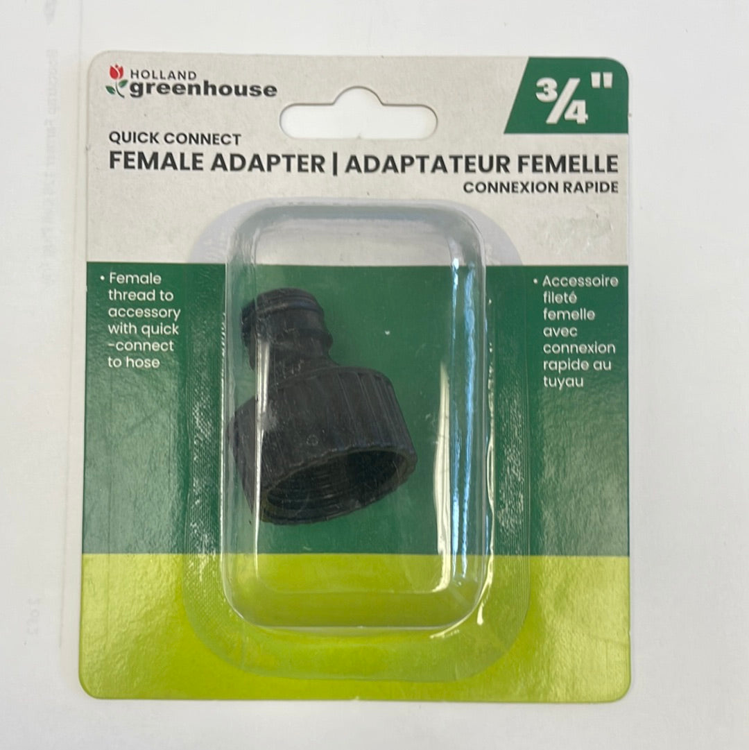 Quick Connect Female Adaptor 3/4”