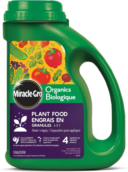 Miracle Gro Shake 'n Feed Organics Plant Food Granules for Vegetables & Herbs 1.8kg