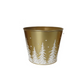 Christmas Gold Metal Pot Medium