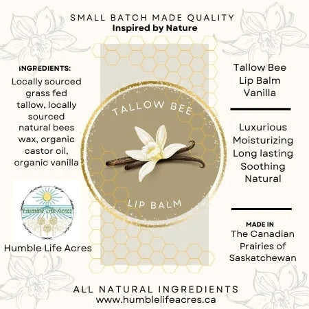 Tallow Bee Lip Balm Vanilla