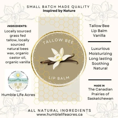 Tallow Bee Lip Balm Vanilla