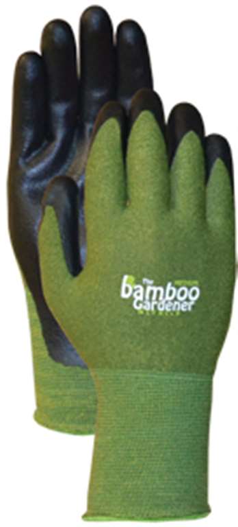 Bamboo Nitrile Garden Gloves Medium