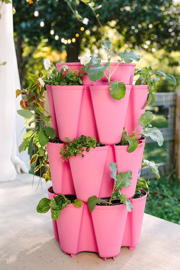GreenStalk 3 Tier Vertical Strawberry Pink