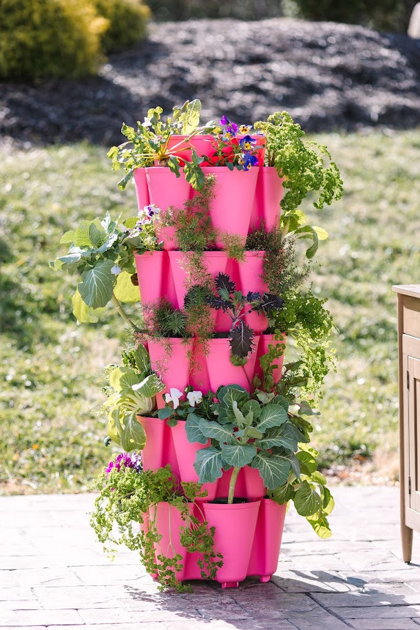 GreenStalk 5 Tier Strawberry Pink