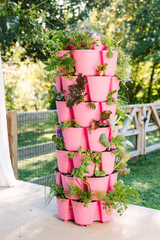 GreenStalk 7 Tier Strawberry Pink