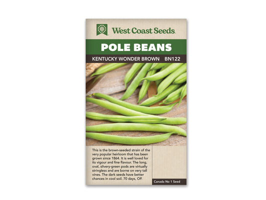 Bean Pole Kentucky Wonder Brown WCS Seed