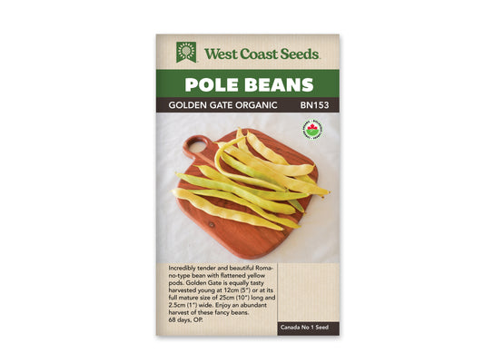 Bean Pole Golden Gate Organic WCS Seed