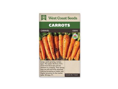 Carrots Caravel Nantes Organic WCS Seed