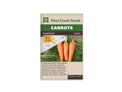 Carrots Chantenay Seed Tape WCS Seed