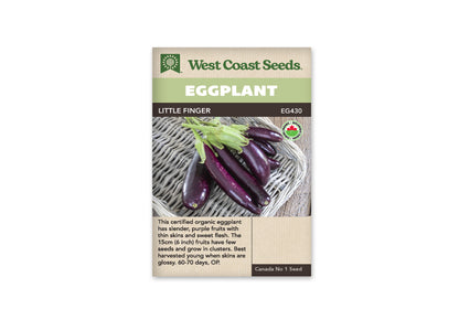 Eggplant Little Finger Organic WCS Seed