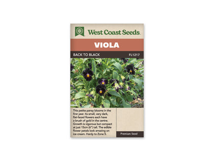 Violas Back to Black WCS Seeds