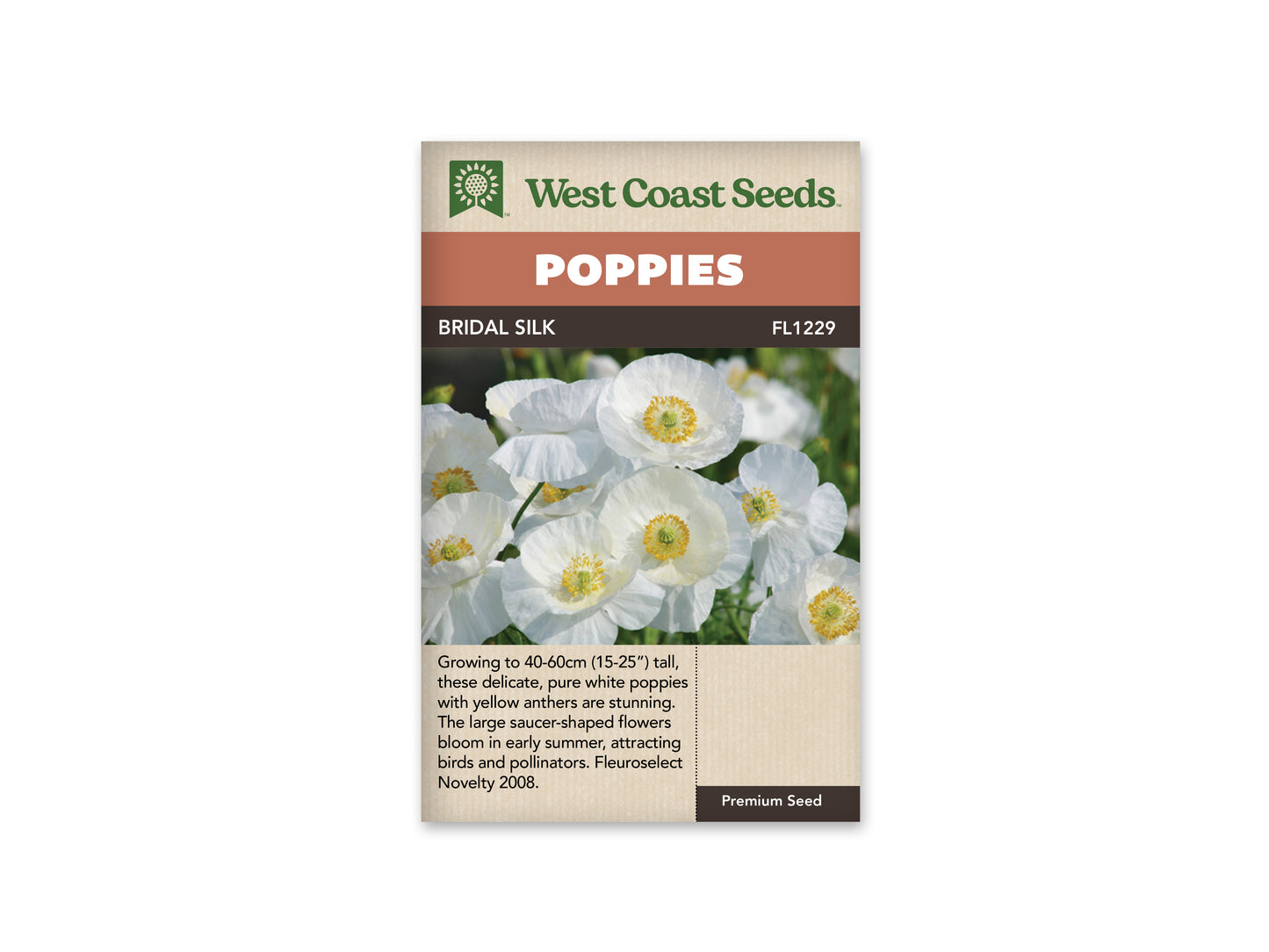 Poppy Bridal Silk WCS Seeds
