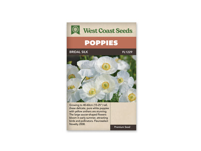 Poppy Bridal Silk WCS Seeds