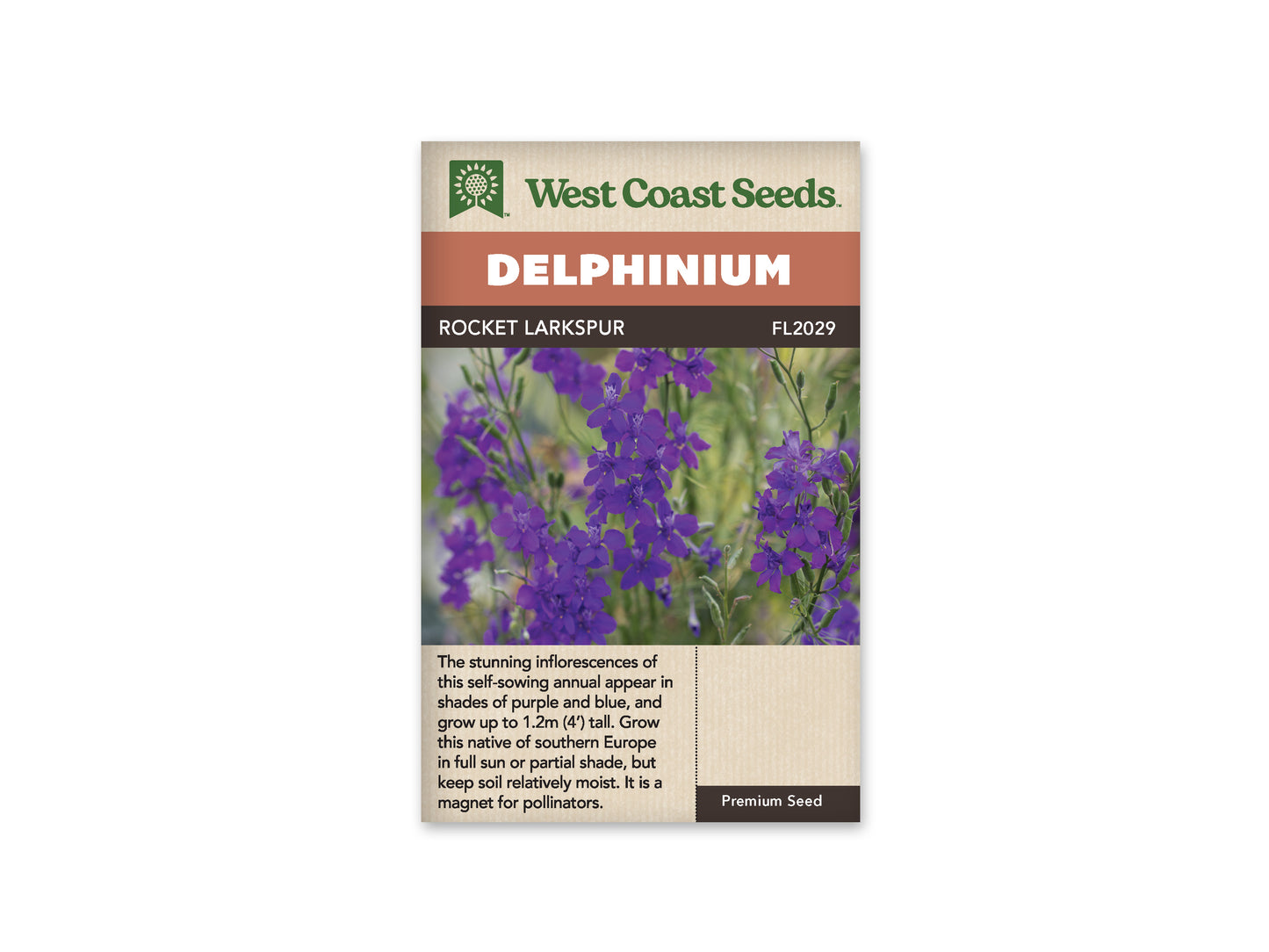 Delphinium Rocket Larkspur WCS Seeds