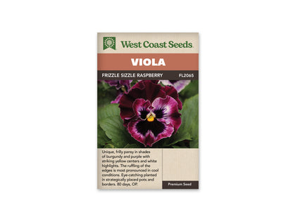 Pansy Frizzle Sizzle Raspberry WCS Seeds