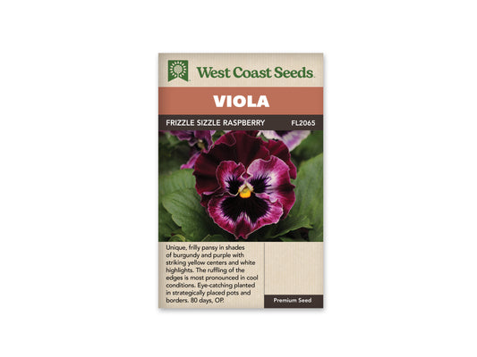 Pansy Frizzle Sizzle Raspberry WCS Seeds