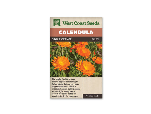 Calendula Single Orange WCS Seeds