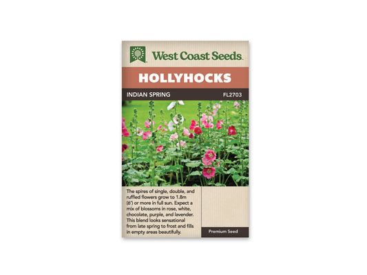 Hollyhocks Indian Spring WCS Seeds