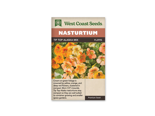 Nasturtiums Tip Top Alaska Mix WCS Seeds