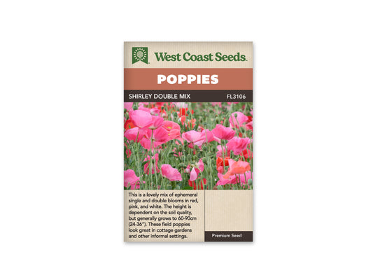Poppies Shirley Double Mix WCS Seeds