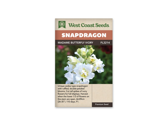 Snapdragon Madame Butterfly Ivory WCS Seeds