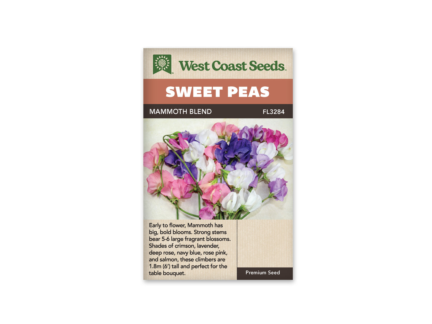 Sweet Peas Mammoth Blend WCS Seeds