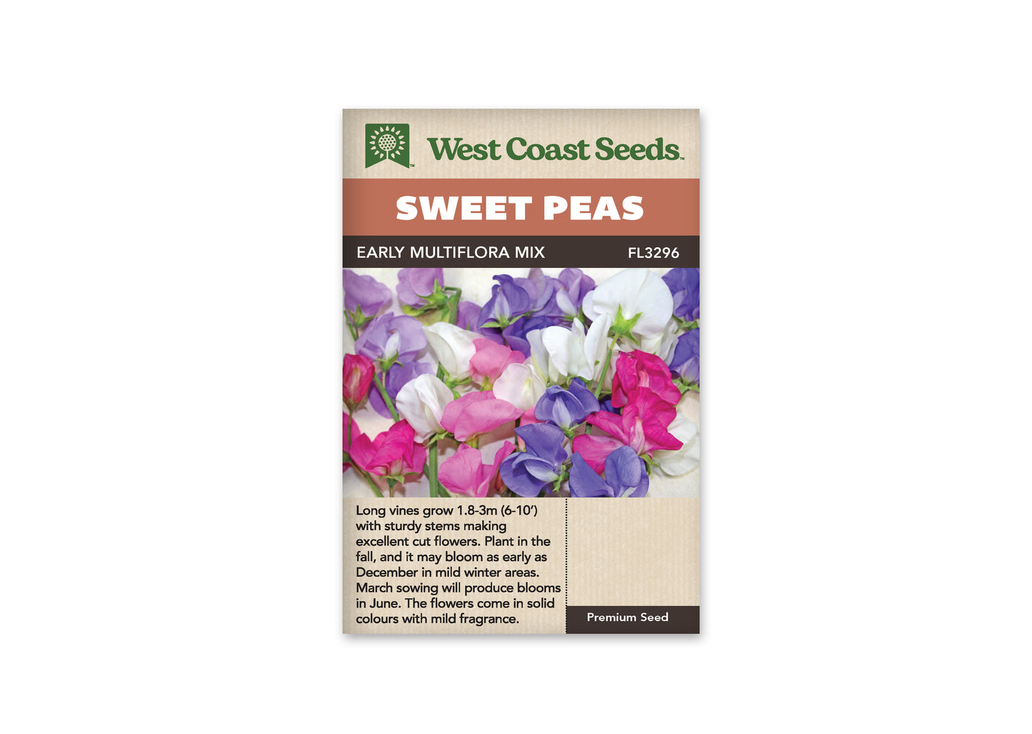 Sweet Peas Early Multiflora Blend WCS Seeds