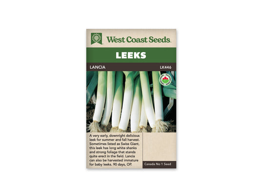 Leeks Swiss Giant Lancia Coated Organic WCS Seed