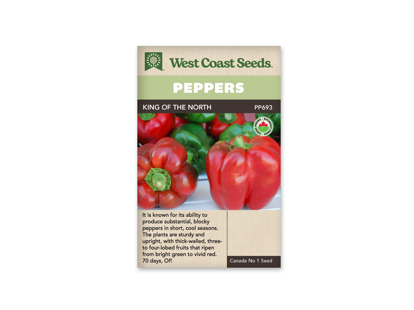 Peppers King of the North Organic WCS Seed