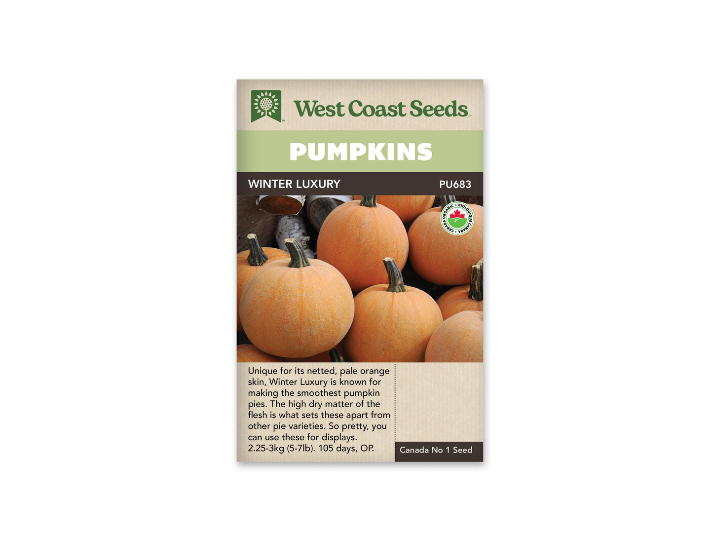 Pumpkin Winter Luxury Organic WCS Seed