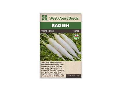 Radish White Icicle Organic WCS Seed