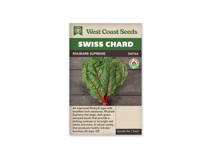 Swiss Chard Rhubarb Supreme Organic WCS Seeds