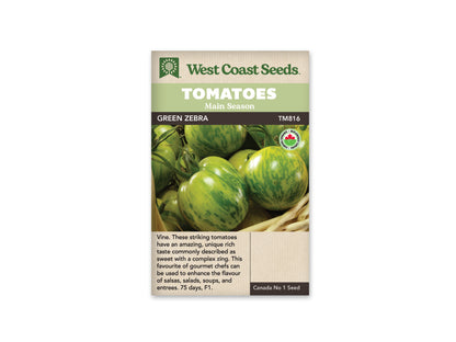 Tomatoes Green Zebra Organic WCS Seeds