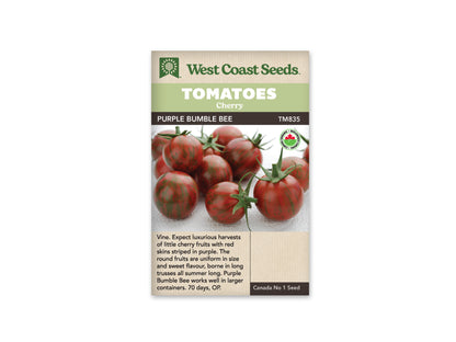 Tomatoes Purple Bumble Bee Organic WCS Seeds