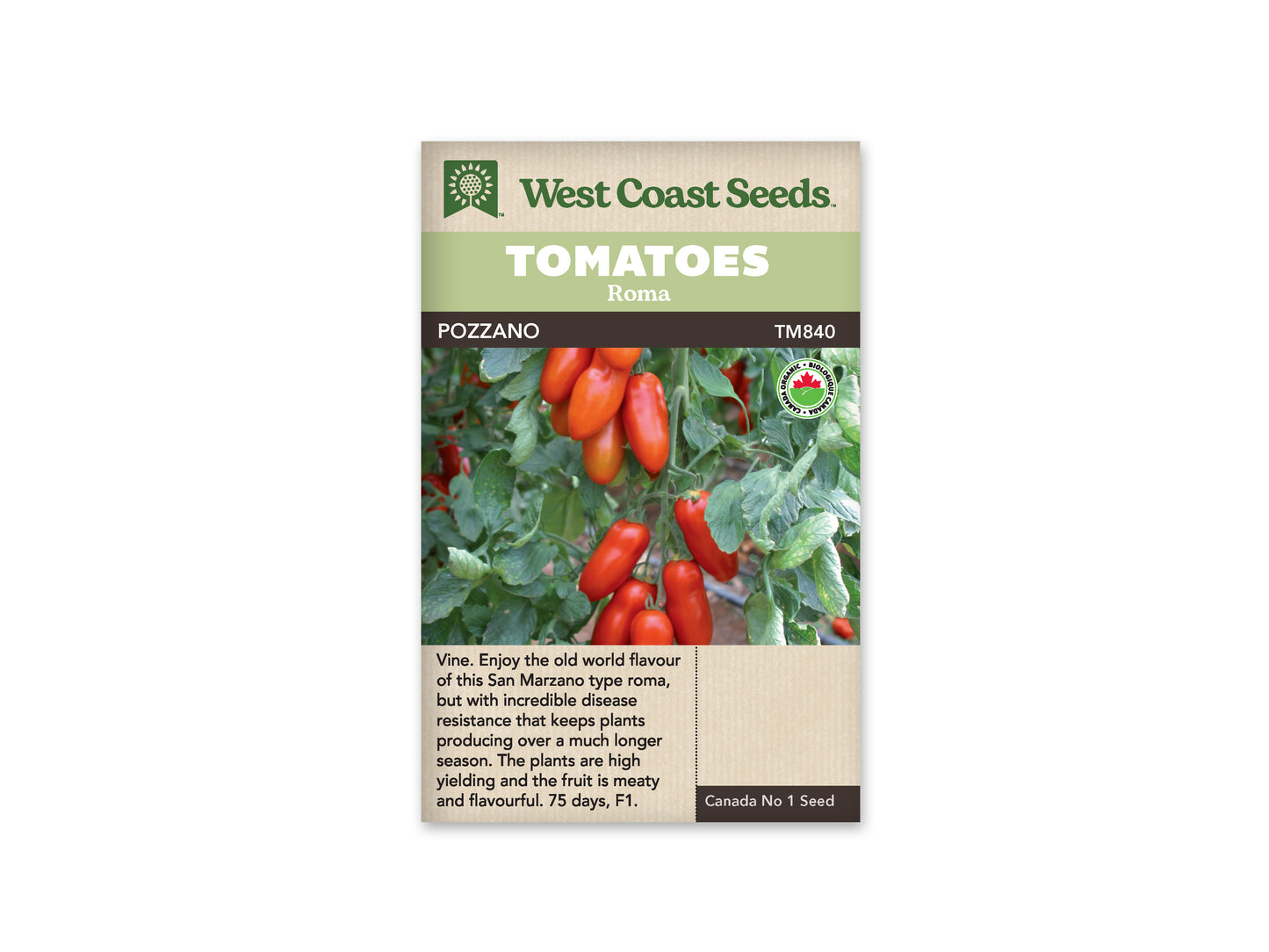 Tomato Pozzano Organic WCS Seeds