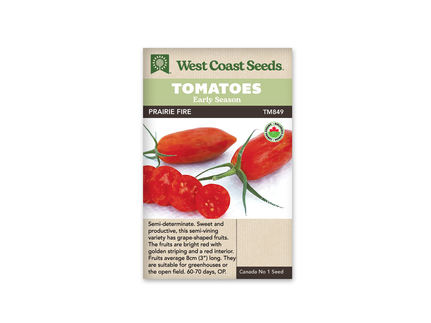 Tomatoes Prairie Fire Organic WCS Seeds