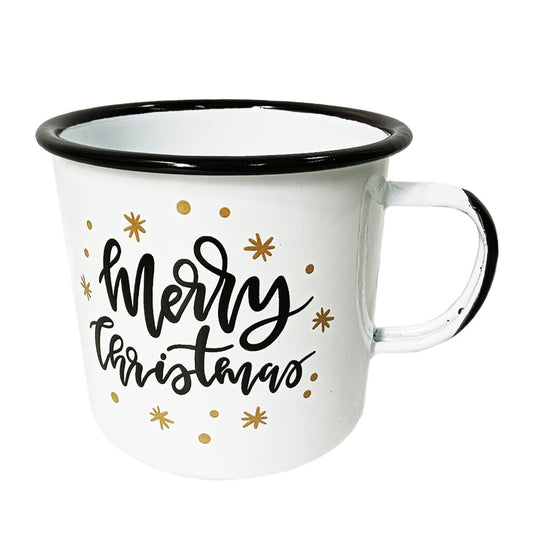 Metal Enamel Mug Merry Christmas