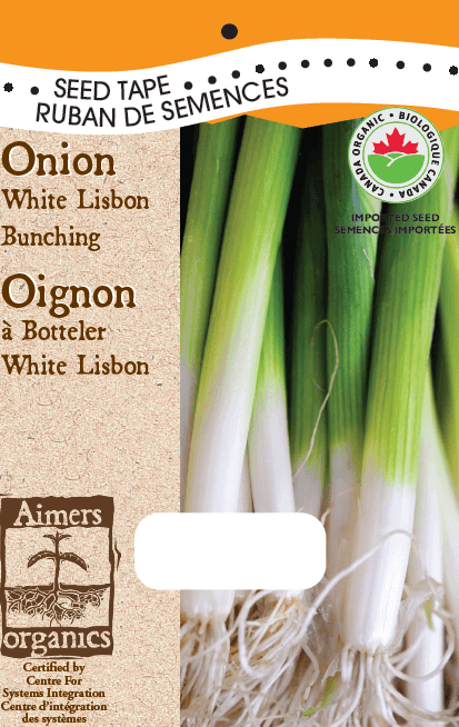 Onion White Lisbon Bunching Seed Tape OSC Seed