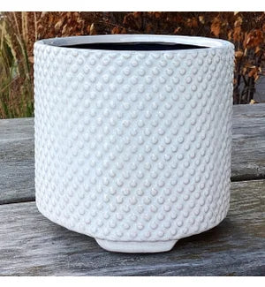 White Dotted 4" Pot